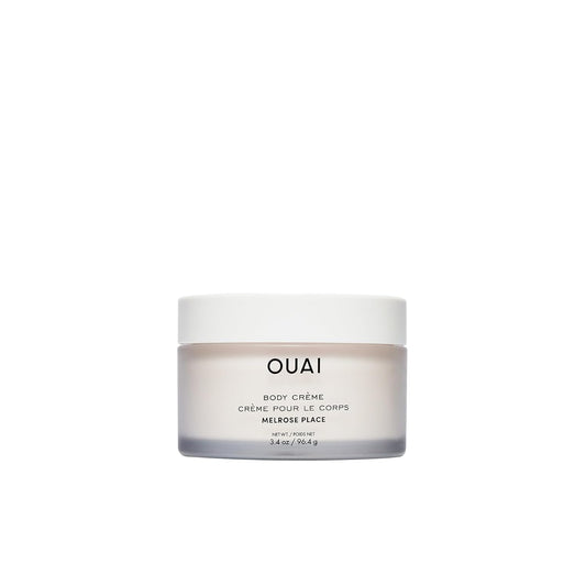 OUAI Body Cream Travel Size, Melrose Place - Hydrating Whipped Body Cream with Cupuaçu Butter, Coconut Oil & Squalane - Softens Skin and Delivers Healthy-Looking Glow - Sulfate Free Skin Care (3.4 Oz) | alldaygood beauty