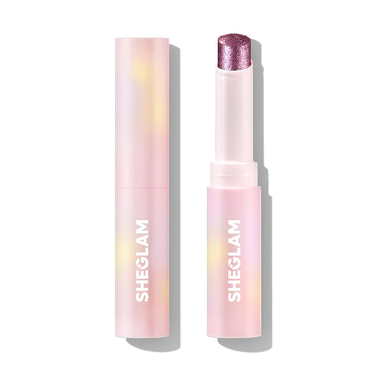 SHEGLAM Crystal Jelly Glaze Stick Eye Shadow Stick Eyeliner Brightener Pencil Crayon with Brush Easy to Blend Long Lasting Shimmer Eyeshadow-Violet Crush | alldaygood beauty
