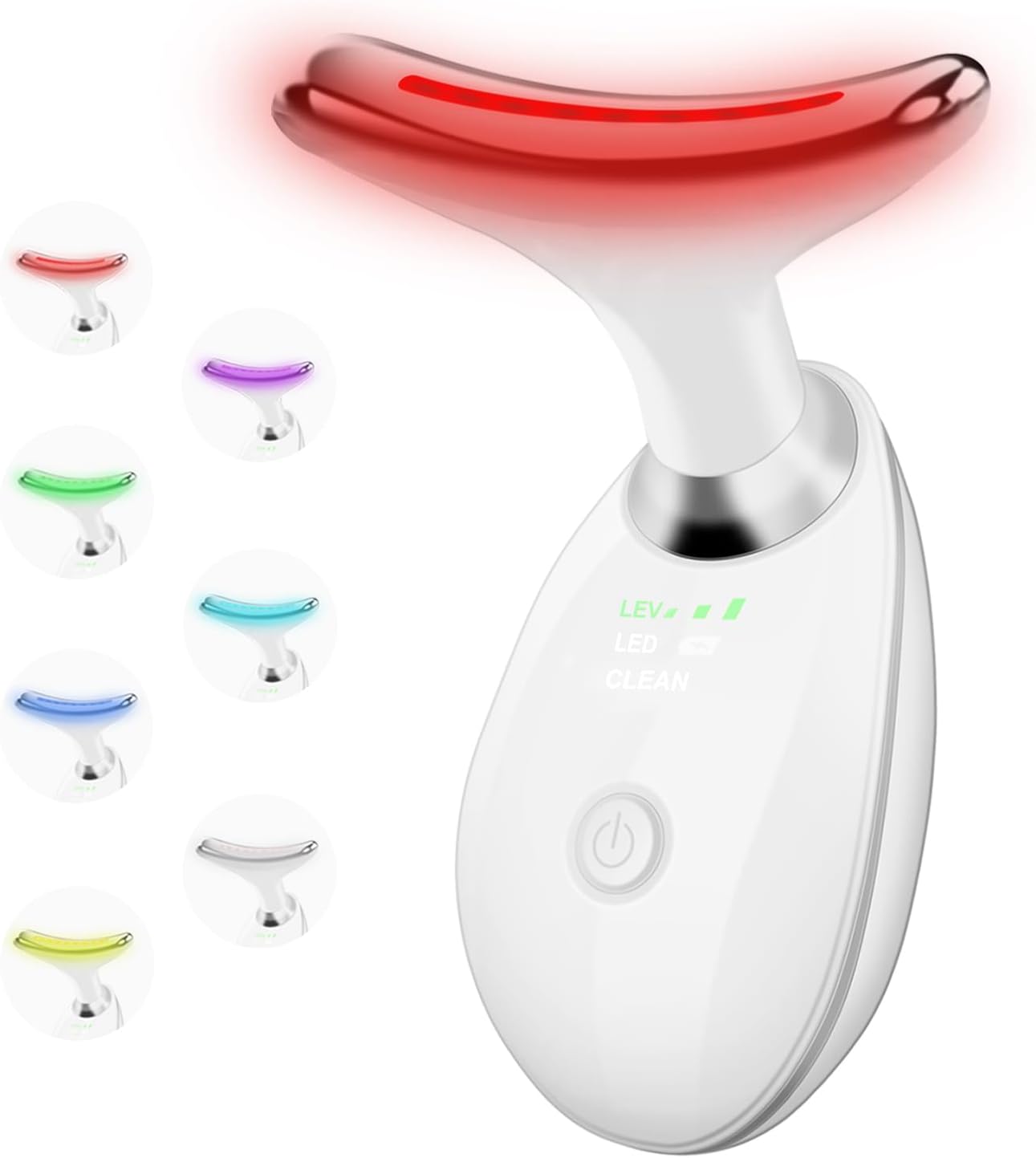 Facial Massager,7 Color LED Light Therapy for Face and Neck,Portable Beauty Skin Care Tools