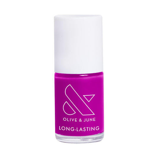 Olive & June Long Lasting Nail Polish | Plump Gel-Like Finish No Lamp Needed | Lasts up to 10 days | Salon-Quality at Home | 15-Free Vegan Cruelty-Free Chip-Resistant Shine | Grape Soda Daring Purple | alldaygood beauty