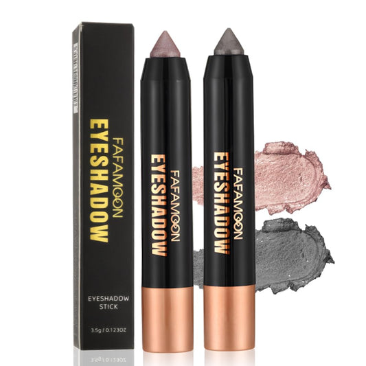 2Pcs Monochrome Cream Shimmer Glitter Eyeshadow Pencil Stick for Women, Eye Shadow Eyeliner Pencil Sticks Makeup, sombras para ojos, Waterproof, Vegan & Cruelty-Free, (03+05, 2Pcs) | alldaygood beauty