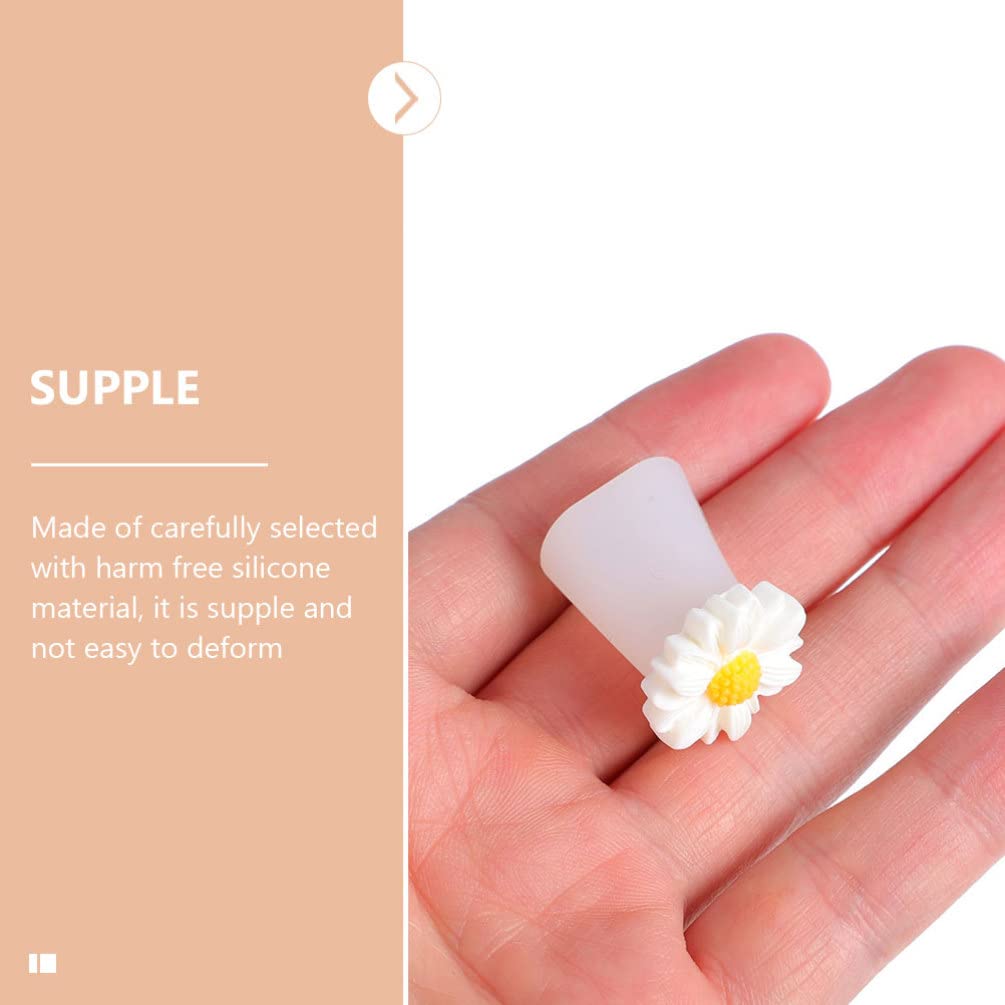 Beaupretty Toe Separator Bunion Corrector 8 Pieces Nail Polish Guards Nail Polish Protector Silicone Flower Shape Toe Spacers Divider Toe Spreader Pedicure Tools Toe Separator Bunion Corrector