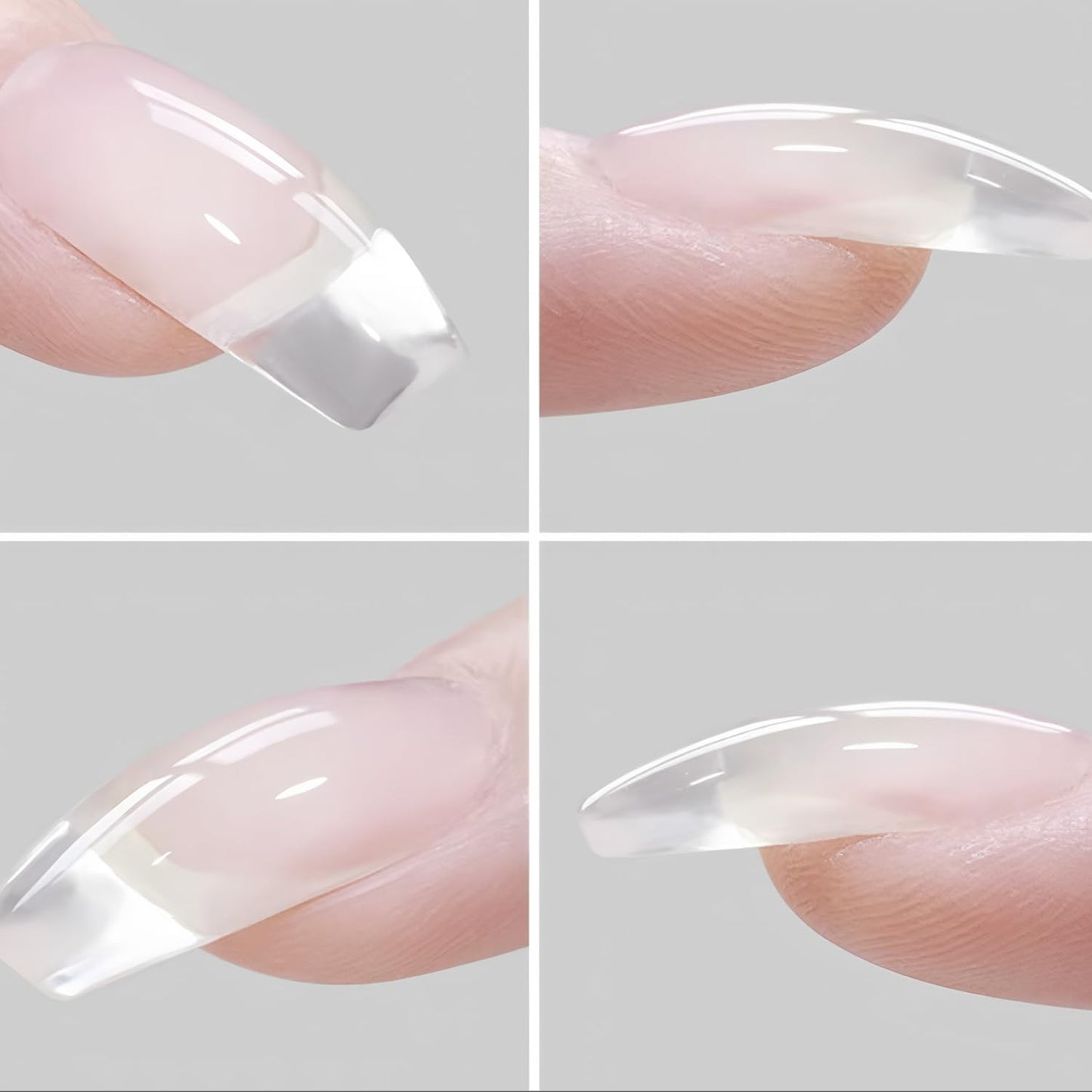 Vishine 2 Pcs Clear Builder Gel 8-in-One Clear Gel Builder for Nail Thickening Natural Nails Transparent Extension Hard Gel Polish Rhinestone Glue for Nail Art Base Coat Needed 16ml