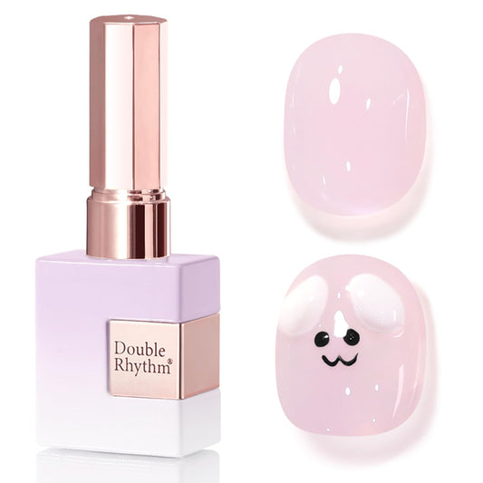 Double Rhythm 0.50 OZ Translucent Gel Polish Same Color Same Bottle Sheer Pastel Neutral Natural Milky 15 ML Jelly UV Nail Art DIY at Home (Purple-A1622) | alldaygood beauty