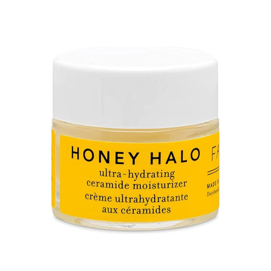 Farmacy Ceramide Face Moisturizer - Honey Halo Hydrating Facial Moisturizer for Dry Skin - Plumps, Soothes + Restores Skin with Potent Ceramides + Buckwheat Honey for a Dewy, Healthy Glow (9ml) | alldaygood beauty