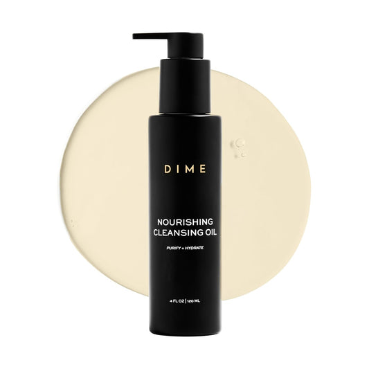 Dime Beauty Nourishing Cleansing Oil, 4 FL OZ (120 ml) - Cleanser & Makeup Remover, Formulated with Meadowfoam & Jojoba Oil for Skin | alldaygood beauty