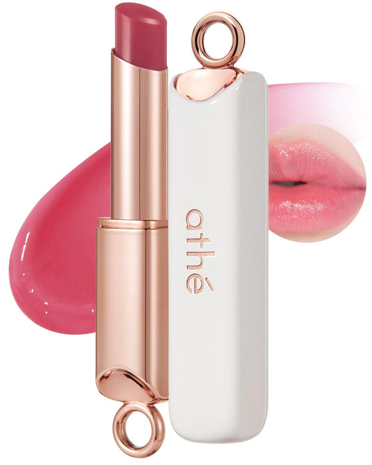 ATHÉ Authentic Lip Balm 14 RUDY, Korean Vegan Color Lip Blam, Long Lasting Buildable Glow Lip Balm without Stickiness, Cruelty-Free, Clean-Beauty, 0.11oz.