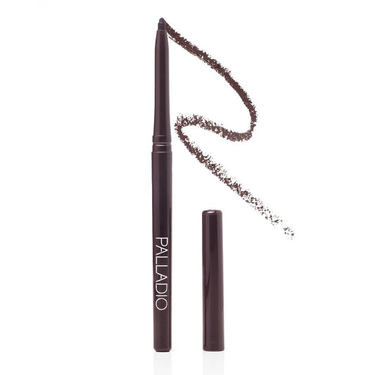 Palladio Retractable Waterproof Eyeliner, Eggplant, Creamy, Slip Twist Up Pencil Eye Liner, Smudge Proof Long Lasting Application, No Sharpener Required | alldaygood beauty