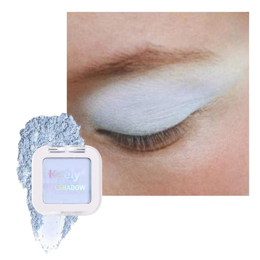 Kaely Pressed Single Eyeshadow Makeup, Light Blue Monochrome Matte Eye Shadow for Older Women, Neutral Powder Eyeshadow Palette Pigmented Waterproof, sombras para ojos, Lightweight Blendable, 22 | alldaygood beauty