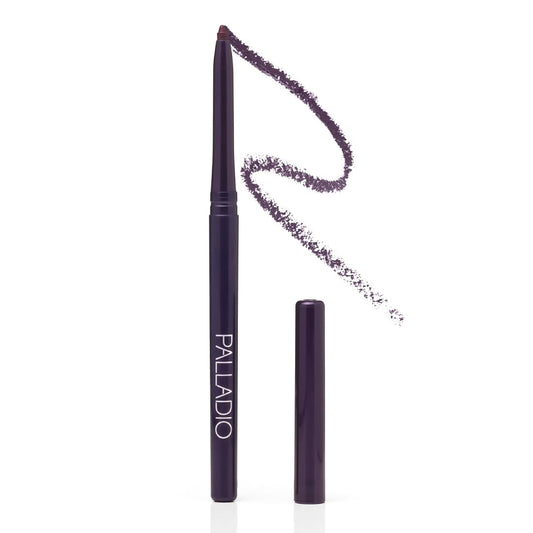Palladio Retractable Waterproof Eyeliner, Richly Pigmented Color and Creamy, Slip Twist Up Pencil Eye Liner, Smudge Proof Long Lasting Application, All Day Wear, No Sharpener Required, Exotic Plum | alldaygood beauty