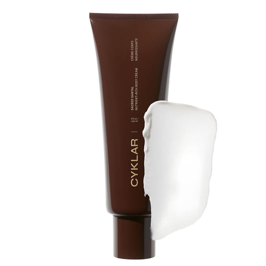 Nutrient Rich Body Cream. Sacred Santal Nourishing Moisturizer with Niacinamide and Banana Flower Extract. Deep Hydration, Thick Body Lotion, Dry Skin Cream for Women and Men, 8 Fl Oz | alldaygood beauty