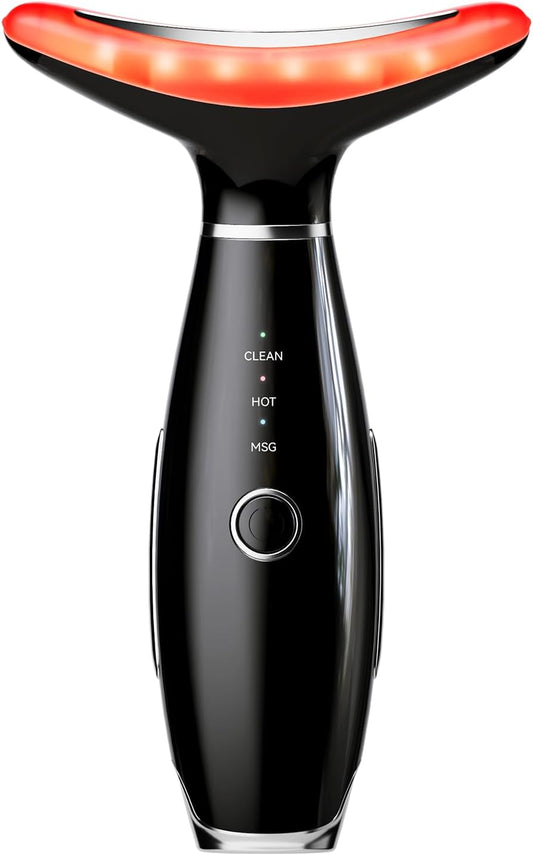 Neck Face Massager, Portable Facial Massager, Face Multifunctional Tool(Black)