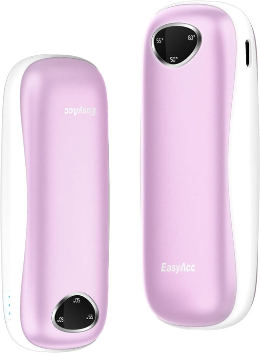 EasyAcc® Pocket Size Hand Warmers Rechargeable, Golf Hunting Hand Warmers, Real 16 Hrs Warmth, Heat Up to 131℉, UL Certified, Gloves Fitting, Golf Raynauds Skiing Essentials, Gifts Women Men