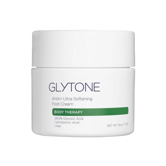 GLYTONE AHA+ Foot Cream for Dry Cracked Heels & Feet | Exfoliate, Hydrate & Retexturize Dry, Rough Foot with Exfoliating 29.5% Glycolic Acid, Moisturizing Lactobionic Acid & Urea - 1.7 Oz | alldaygood beauty