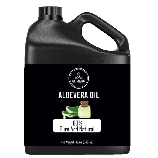 Naturevibe Botanicals Aloevera Oil 32 Ounces | 100% Pure and Natural | Great for Skin Care and Hair Care | alldaygood beauty