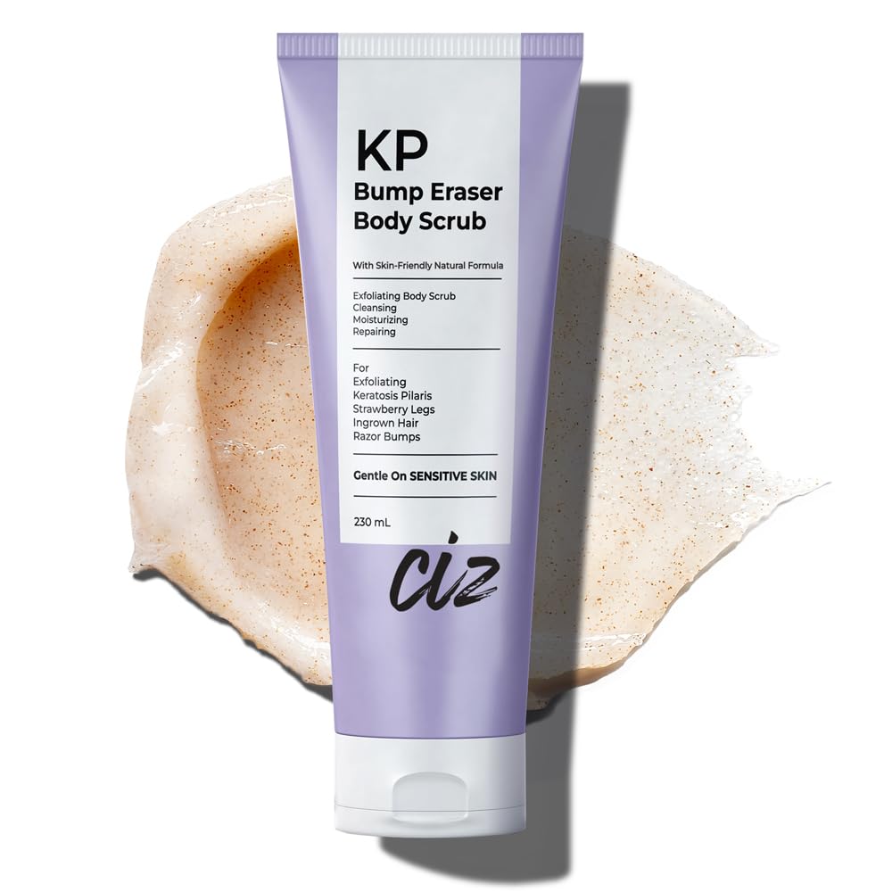 KP Bump Eraser Body Scrub: Keratosis Pilaris Treatment for Strawberry Skin & Ingrown Hair - Exfoliates and Smooths Rough, Dry Skin on Arms, Legs, and Bikini Area – Gentle Bump Eraser for Body Wash