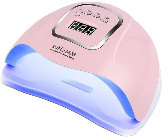 150W UV LED Nail Lamp for Gel Polish - Fast Curing, 4 Timers, Professional Nail Art Tool, Available in White and Pink | alldaygood beauty