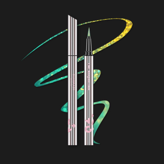 CHARMACY New Chameleon Liquid Eyeliner, Liquid Glitter Eyeliner, Highly Pigmented, Metallic MultiColor Shifting waterproof Eyeliner, Ultra-Fine Tip, Longwearing, Smudge-proof (A04 Ocean Glint) | alldaygood beauty