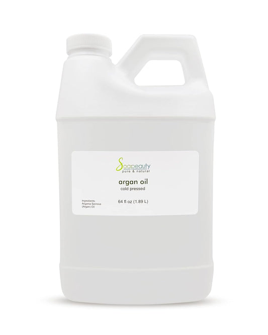 Soapeauty Cold Pressed Refined ARGAN OIL | 100% Natural & Pure | Carrier for Essential Oils, Argan Oil for Skin, Argan Oil for Hair Growth & Moisturizer | 64 fl oz | alldaygood beauty