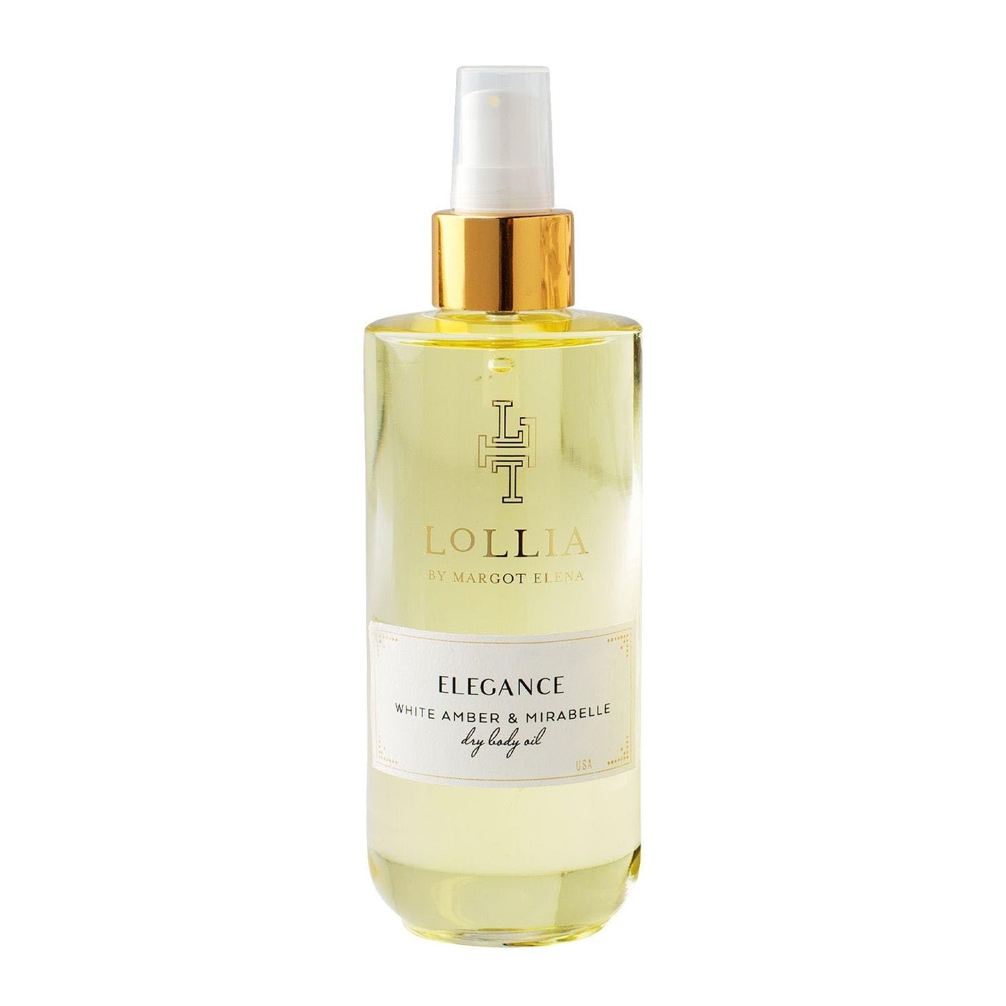 LOLLIA Elegance Dry Body Oil - White Amber and Mirabelle for Women - 6.8 oz Oil
