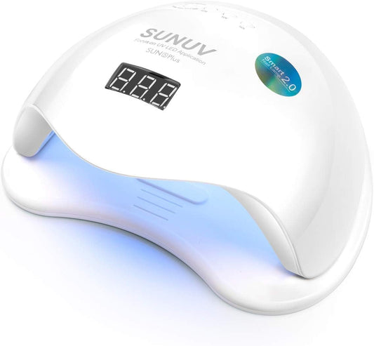 UV LED Nail Lamp, SUNUV UV LED Nail Polish Dryer Professional Gel Machine for Manicure and Pedicure with Sensor and 4 Timers SUN5Plus | alldaygood beauty