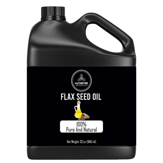 Naturevibe Botanicals Flaxseed Oil 32 Ounces | 100% Pure and Natural | Great for Skin Care and Hair Care | alldaygood beauty