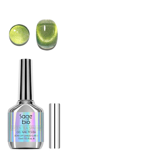 2PCS 15ml Cat Eye Gel Nail Polish, Glitter Holographic Nail Polish with Magnet Soak Off for DIY Manicure 18, Reflective Translucent UV Gel for Nail Art | alldaygood beauty