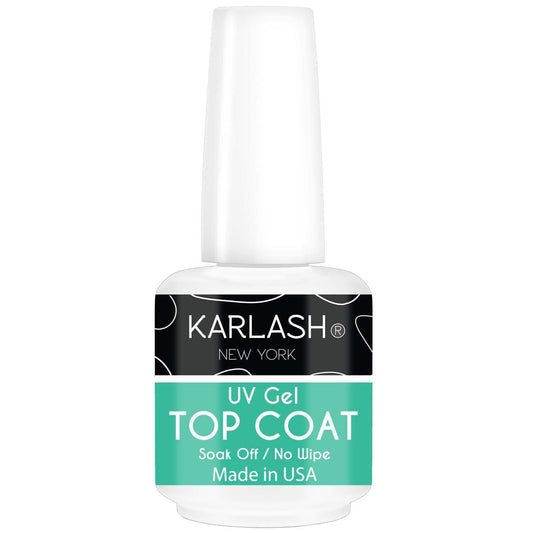 Karlash Professional USA Made 15ml No Wipe Gel Top Coat Shine Finish and Long Lasting, Soak Off UV Gel (1 Piece) (1) | alldaygood beauty