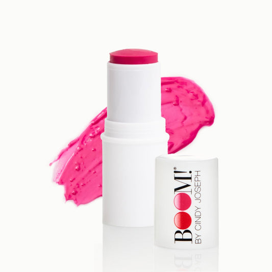 Boomstick Peony Pink ™ - Multistick for Cheeks & Lips - Vegan, Cream Blush Stick & Lipstick - Makeup for Older Women & Mature Skin Boom Stick By Cindy Joseph | alldaygood beauty