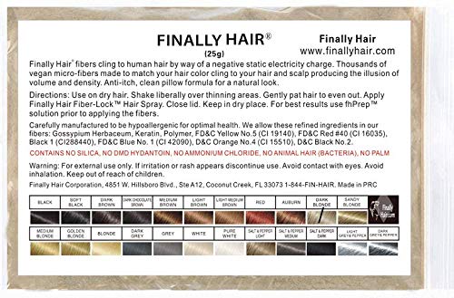Hair Building Fibers 25 gram (ammonium chloride free) Refill Bag by Finally Hair. Compatible Replacement/Refill for Toppik Xfusion (Dark Blonde)