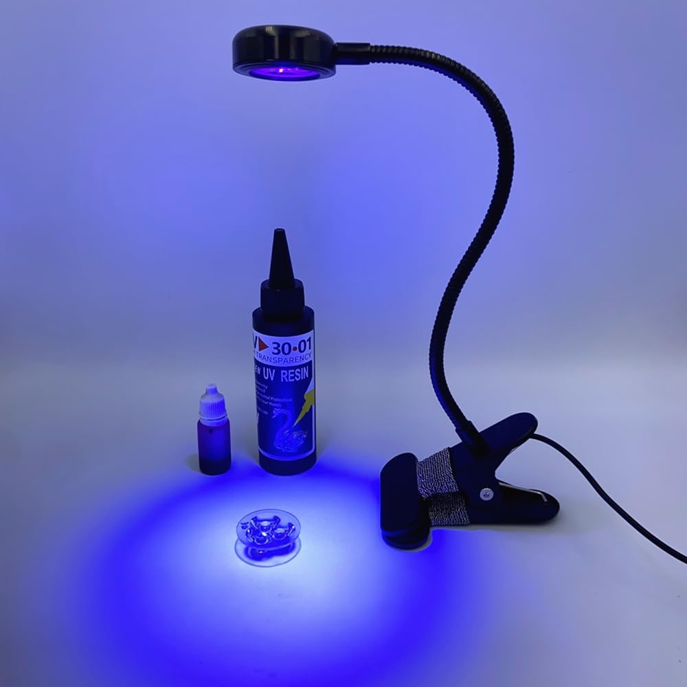5W Gooseneck UV Resin Curing Light for UV Resin molds Jewelry Making DIY Crafts and gooseneck uv lamp for Gel x Nails