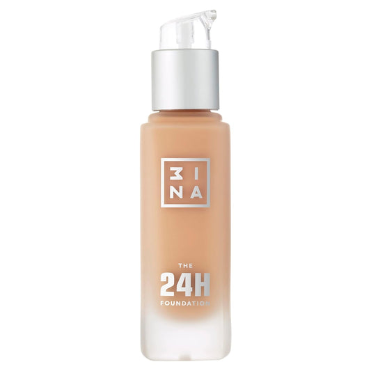 3INA The 24H Foundation 603-24H Long-Wearing Formula - Medium To High Buildable Coverage - Smooth Matte Finish - Expanded Shade Selection - Waterproof, Cruelty Free, Vegan Makeup - 1.01 Oz