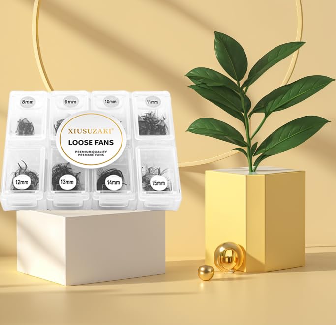 Premade Fans Eyelash Extensions 600 Fans 10D Premade Lash Fans Volume Lash Extensions 0.07 Thickness Eyelash Extension D Curl 10mm Fluffy Soft Handmade Loose Fan(600Fans-10D-0.07-D,10mm)