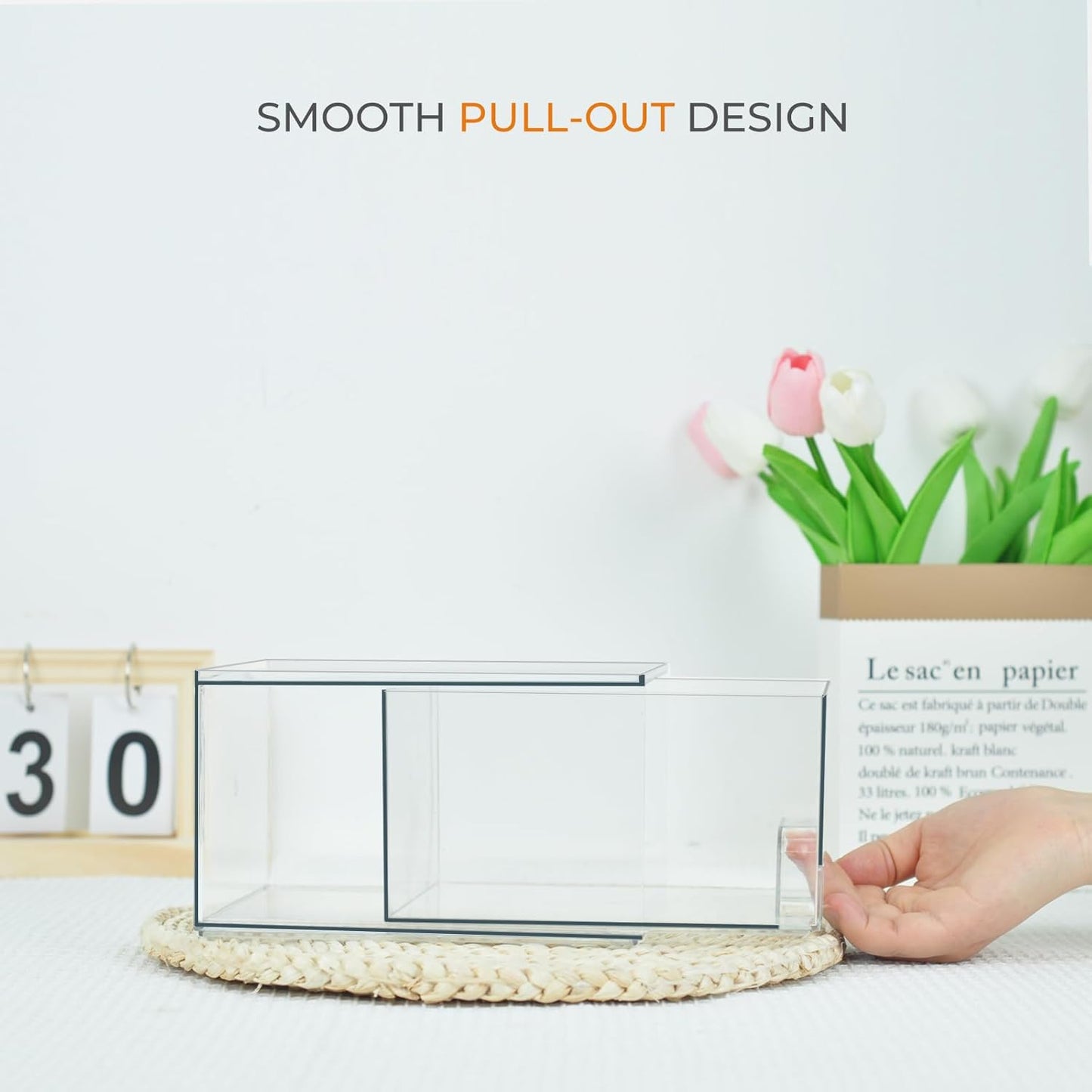 4 Pack Laundry Room Organization Storage Drawers with Labels, Clear Stackable Dryer Sheet Holder and Pod Containers, Detergent Dispenser for Laundry Room Organizing and Decor