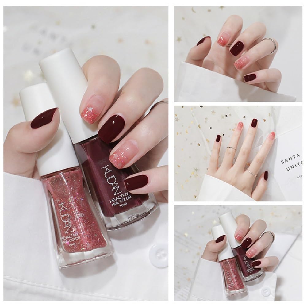 Nail Polish set - Nail Lacquer Quick Dry, Full Size, Vibrant, Colorful, Trendy, Glitter, Glossy, Metallic, Matte Nail Art Nail Shades (N5 Matcha tea, 52g)