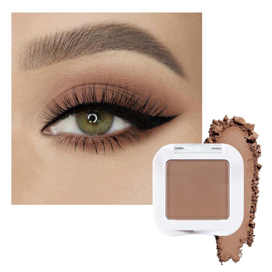 evpct Matte Brown Eyeshadow Palette Makeup for Older Women, Nude Rosy Brown Cream Eye Shadow Palette Single for Older Women Matte, Monochrome Natural High Pigment Mini Eyeshadow Sombra Para Ojos | alldaygood beauty