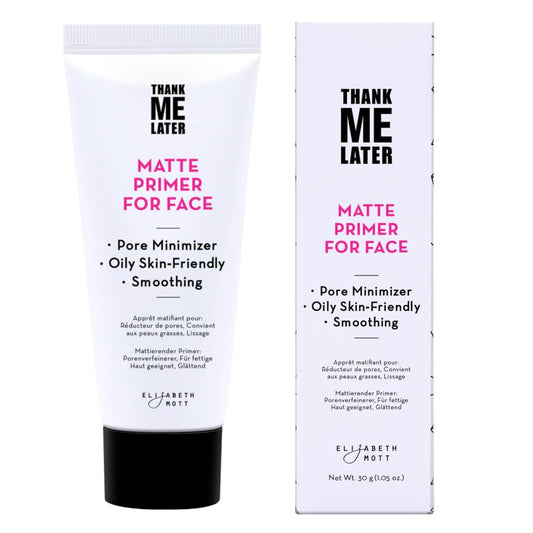 Elizabeth Mott Thank Me Later Face Primer - Mattifying Makeup Base Primer for Shine and Oil Control - Pore Minimizer, Smooths Wrinkles and Fine Lines – Long-Lasting Makeup Gripping Formula, 30g | alldaygood beauty