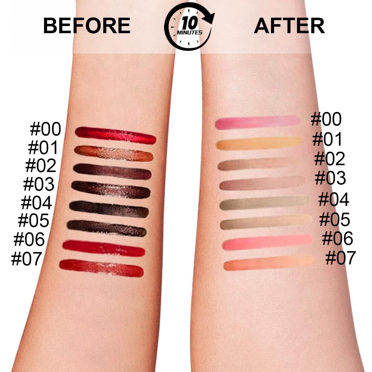 3 Colors Peel Off Lip Liner Stain with Tweezer, Long Lasting Waterproof Lip Tint Stains Makeup Set with Matte Finish for Women, Natural Look, Easy to Use, for All Skin Types (#2,3,4)