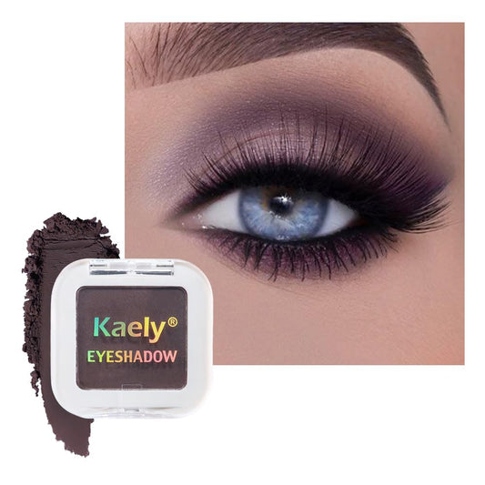 Kaely Smokey Plum Single Eyeshadow Makeup, Purple Neutral Powder Matte Eye Shadow for Older Women, Monochrome Eye Shadow Palette Pigmented Waterproof, sombras para ojos, Lightweight Blendable, 15 | alldaygood beauty