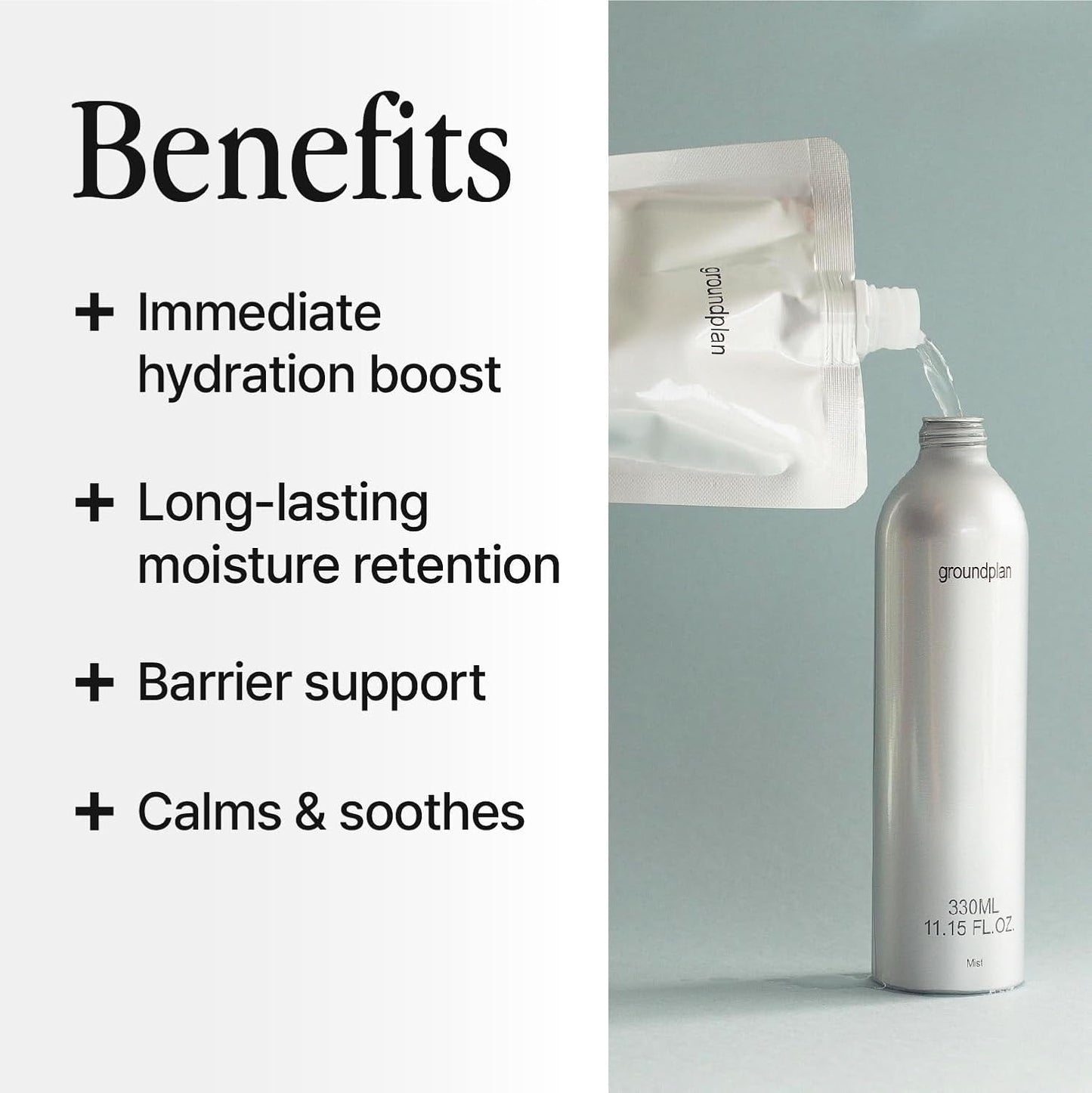 Silver Frost Mist, Refill - Facial Barrier Toner Spray with 80% Witch Hazel Water, Cica for Skin Barrier Repair, Recovery for Sensitive Skin, Dewy Hydration, Korean Skin Care (3.38 fl oz)