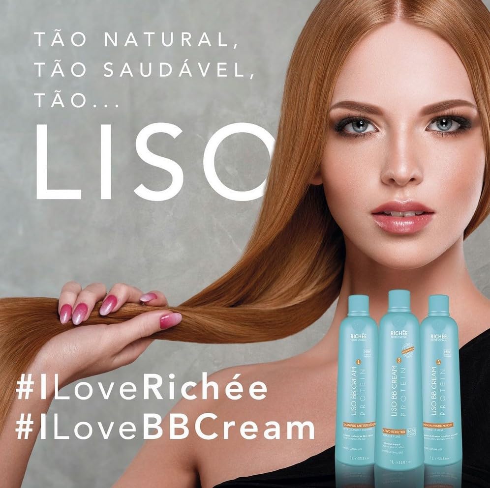 Richée Professional | Liso BB Cream Kit | Pure Active Ingredients And Extraordinary Shine | (3x) 250 ml / 8.4 fl.oz.