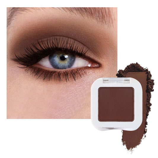 evpct Dark Brown Matte Eyeshadow Singles, Coffee Mocha Cocoa Chocolate Brown Cream Single Matte Eye Shadow Palette Makeup for Older Women, High Pigment Waterproof Monochrome Mini Eyeshadow Palette | alldaygood beauty