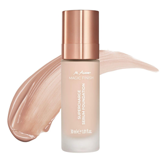 M. Asam MAGIC FINISH Supercharge Serum Foundation Rose Fair (1.01 Fl Oz) - Moisturizing Make Up & Firming Face Serum In One, Anti-aging CC Cream With Optimal Coverage & Hyaluronic Acid | alldaygood beauty
