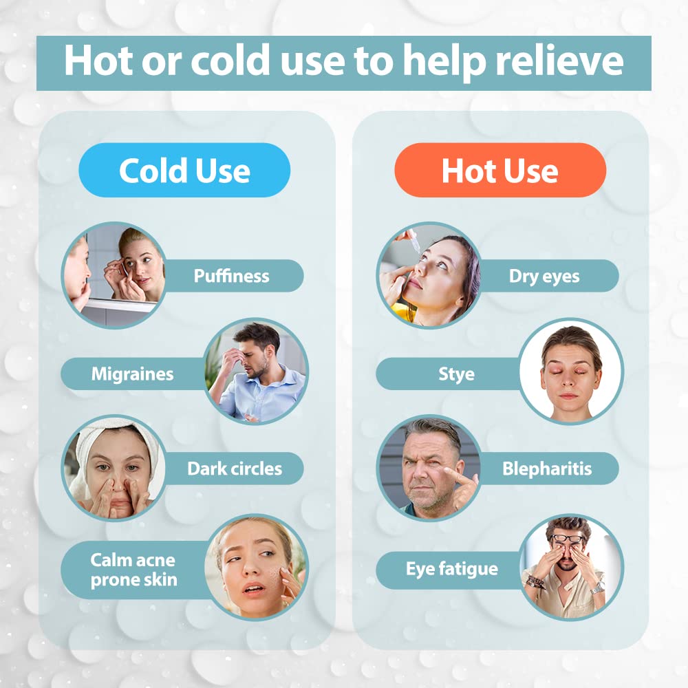 NEWGO Cooling Eye Mask Eye Ice Pack Cold Eye Mask for Puffy Eyes, Post Eye Surgery, Tired Eyes, Reusable Gel Eye Mask for Dark Circles, Migraines, Stress Relief, Itchy Eyes - Blue