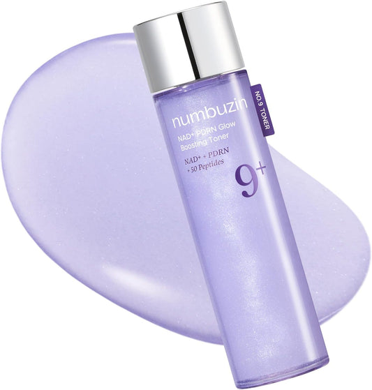 numbuzin No.9 Toner | NAD+ PDRN Glow Boosting Toner | Glowing, Firming, Hydrating, Elasticity, Wrinkles, Fine Lines, Korean Skincare | Salmon PDRN, Peptides, NAD | Essence for Dry Skin | 5.07 fl. Oz | alldaygood beauty