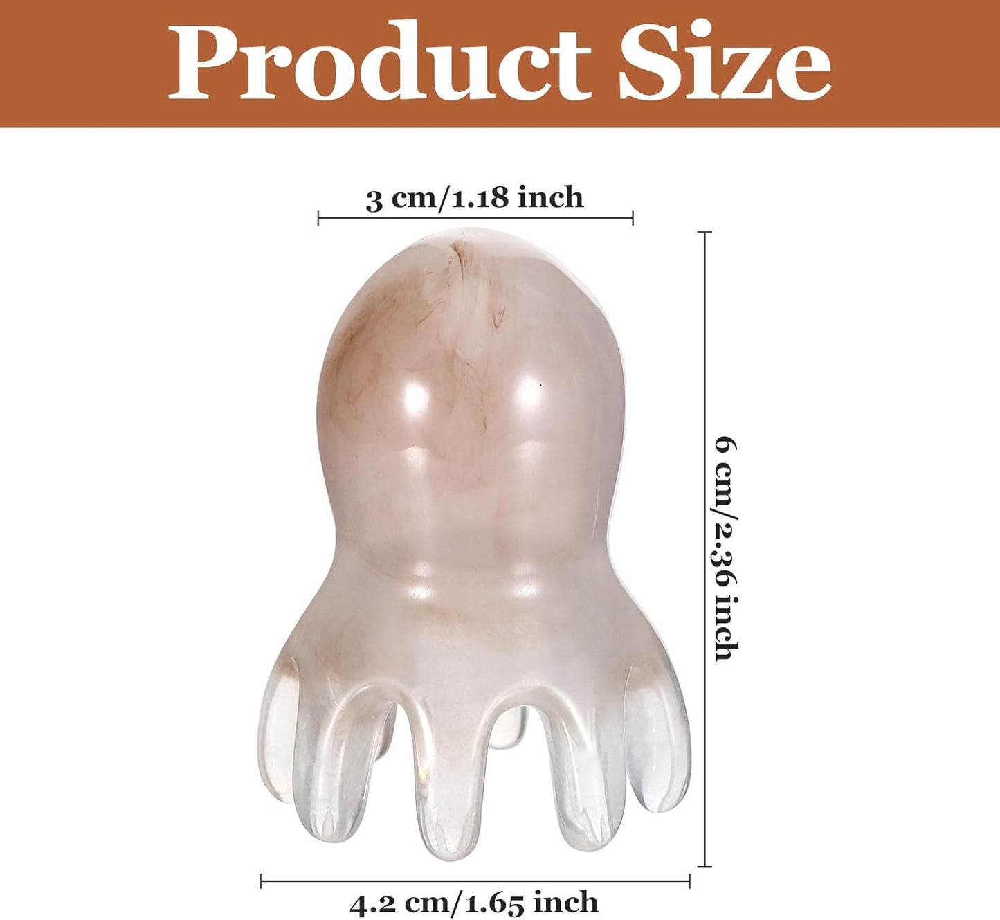 2 Pcs Octopus scalp massager, Portable scalp scrubber massage tool Headache and Stress Relief, silicone hair head massager scalper Acupressure Comb, Deep Relaxation acupressure tool Home Office