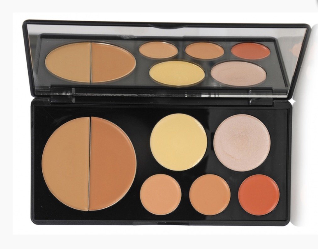 EVE PEARL Flawless Face Palette, Foundation, Concealer, Blush all in one palette-TAN, 8oz