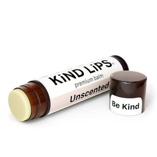 Unscented Lip Balm – Hydrating & Moisturizing with Organic Ingredients | Natural Lip Care for Dry, Sensitive Lips | Olive Oil, Gluten & Grain Free | Clean Beauty | Kind Lips Single Tube