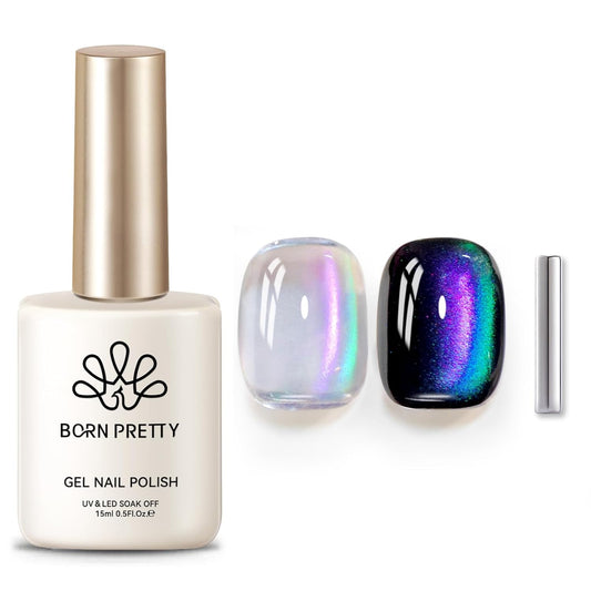 BORN PRETTY Cat Magnetic Gel Nail Polish,Chameleon Holorgraphic Cat Magnetic Eye Gel Polish Sway Sea Gel Polish | alldaygood beauty