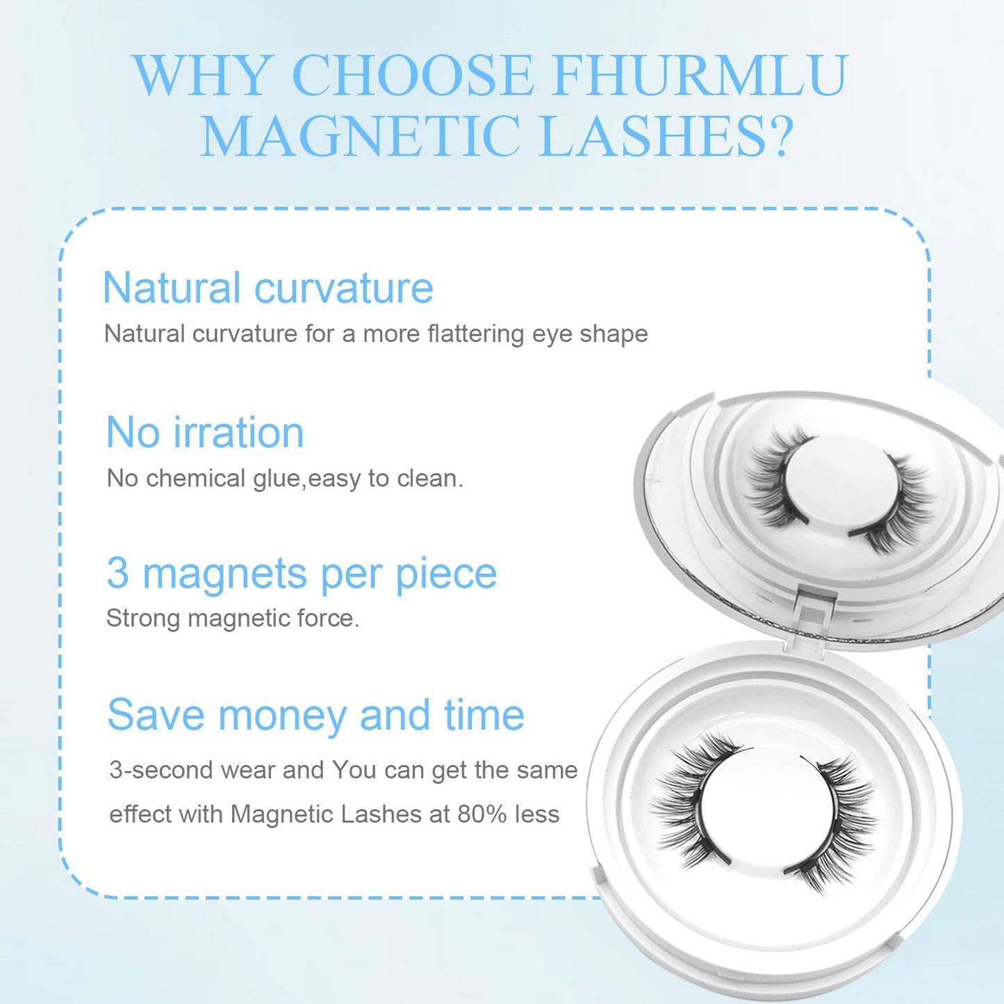 Ealra Craft Magnetic Eyelashes with Applicator,Reusable Magnetic Eyelashes Natural Look,Easy to Wear and Remove Soft Lashes kit(Natural+Simple)